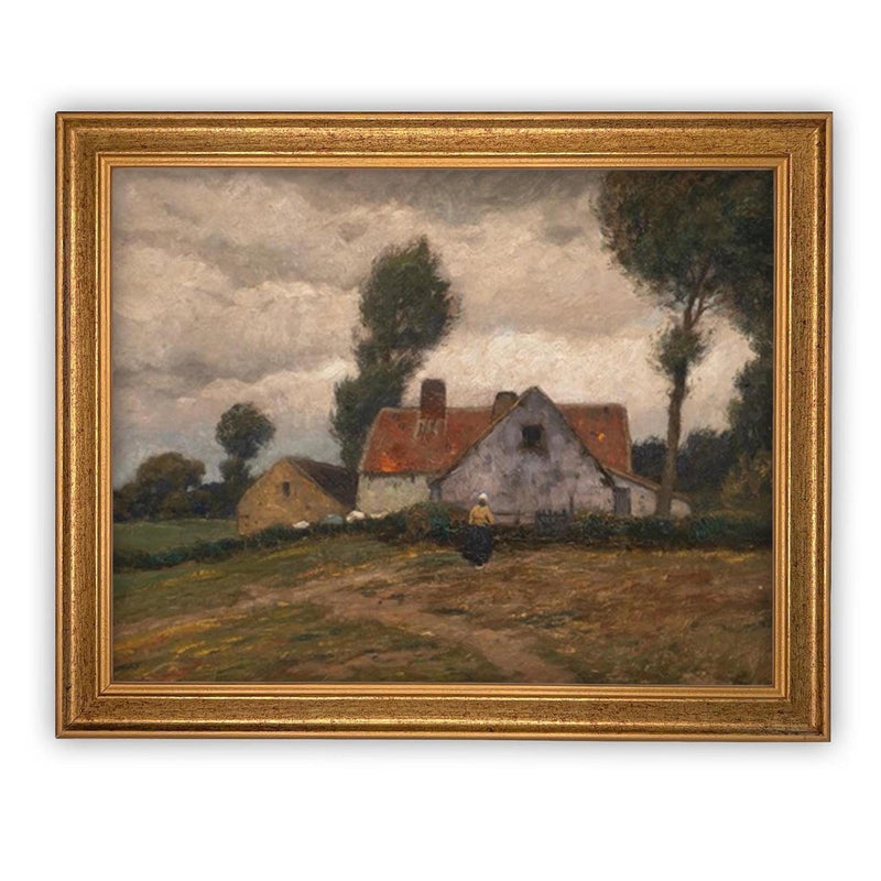 Vintage Framed Canvas Art #ARC-123