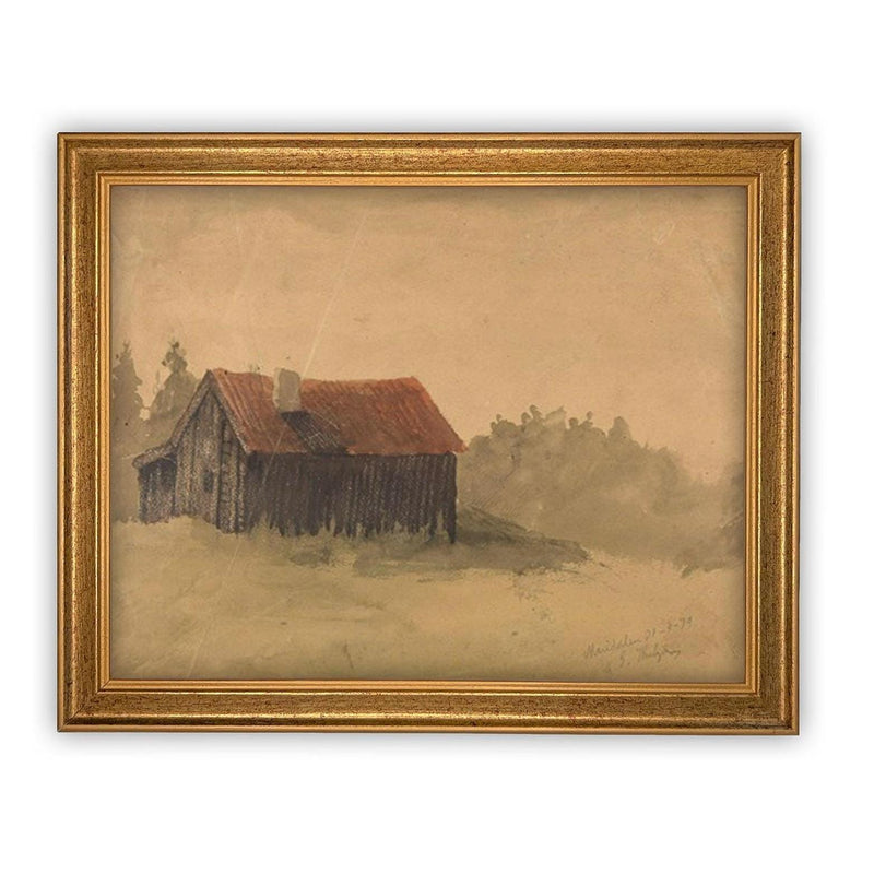 Vintage Framed Canvas Art #ARC-127