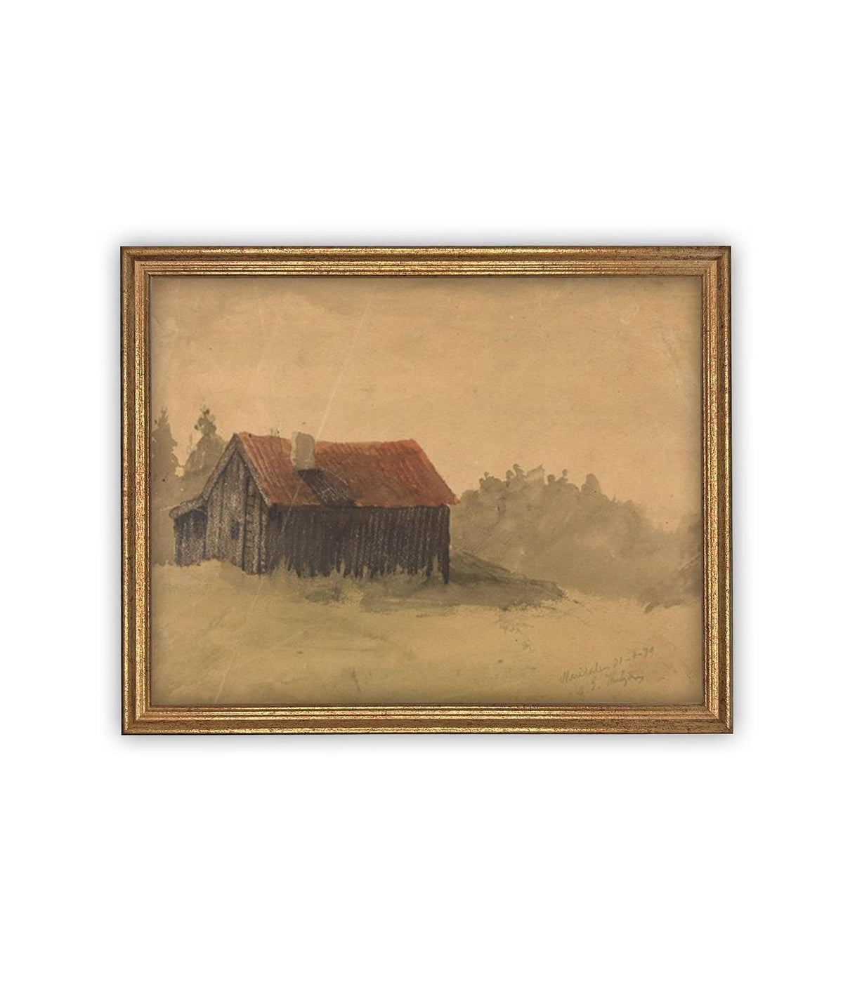 Vintage Framed Canvas Art #ARC-127