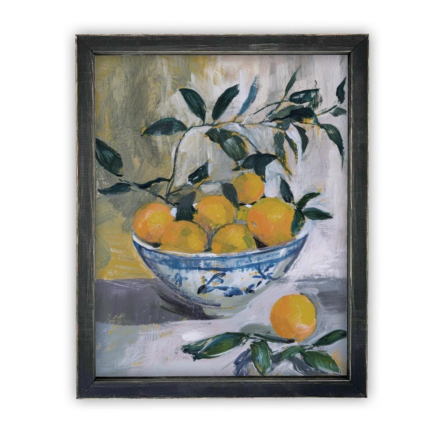 Vintage Framed Canvas Art #ST-637
