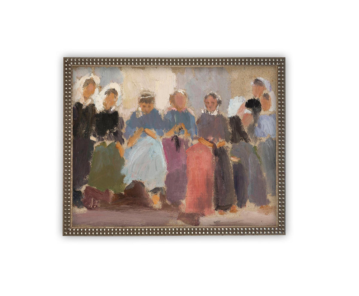 Vintage Framed Canvas Art #P-548