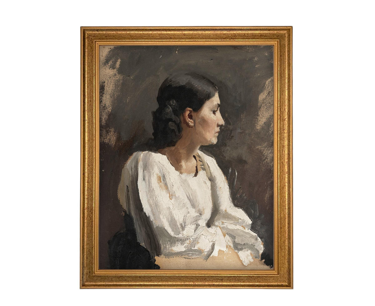 Framed Vintage Woman Portrait #P-557