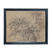 The image is a framed artwork depicting a tree with lush foliage.