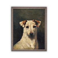 Vintage Framed Canvas Dog Art #A-157