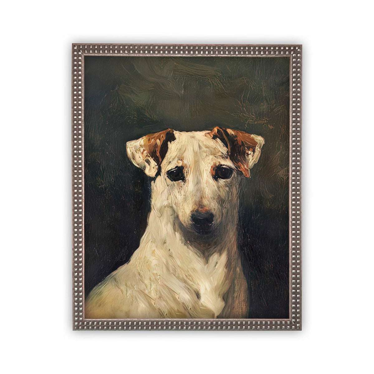 Vintage Framed Canvas Dog Art #A-157