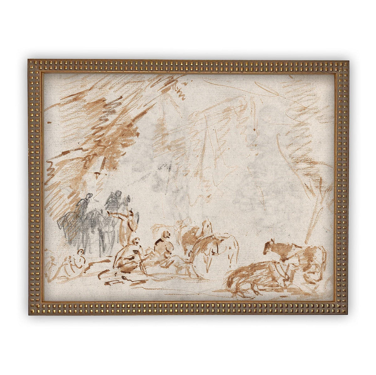 Vintage Framed Canvas Art #A-150