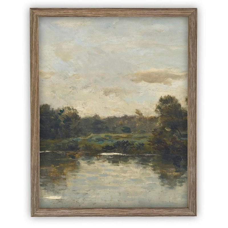 Vintage Framed Canvas Art #LAN-276