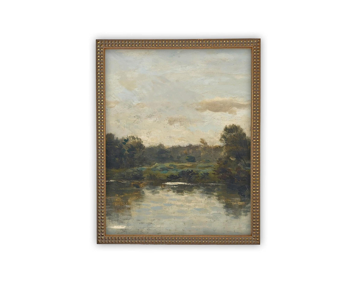 Vintage Framed Canvas Art #LAN-276