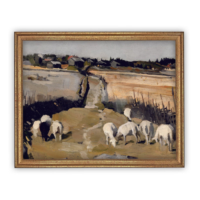 Vintage Framed Canvas Art #LAN-164