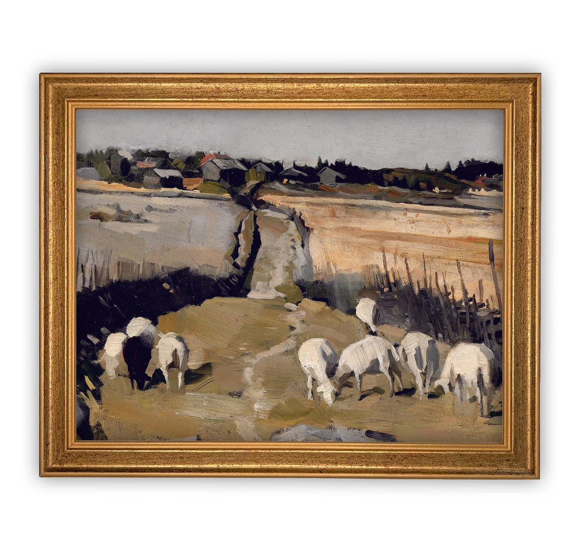 Vintage Framed Canvas Art #LAN-164