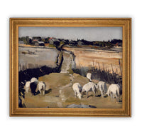 Vintage Framed Canvas Art #LAN-164
