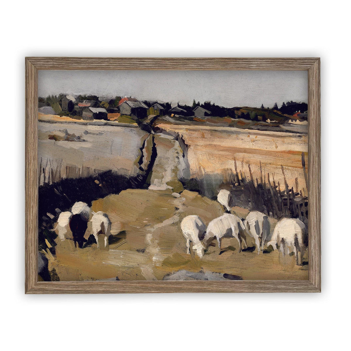 Vintage Framed Canvas Art #LAN-164