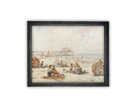 READY to SHIP 16x20 Framed Beach Canvas Art Print: Coastal Decor
