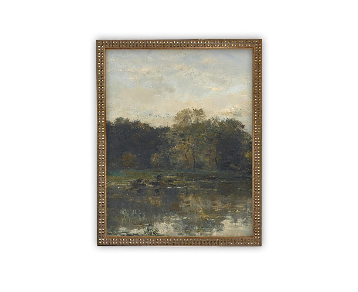 Vintage Framed Canvas Art #LAN-275