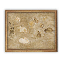 Vintage Framed Canvas Art #A-145