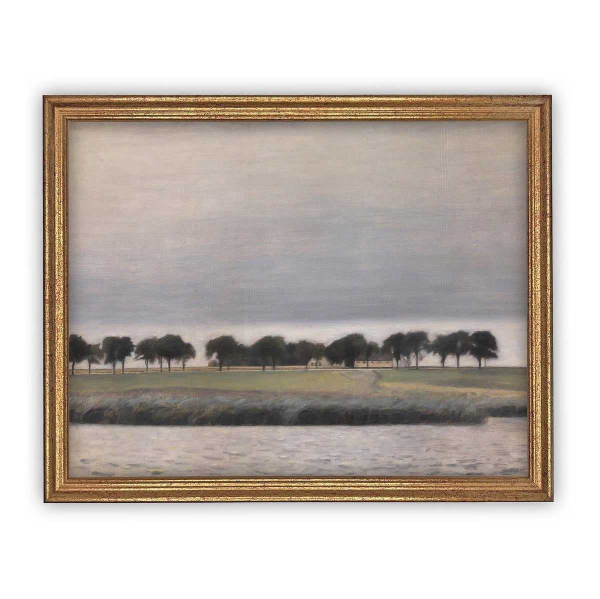 READY to SHIP 8X10 Vintage Framed Canvas Art #LAN-102