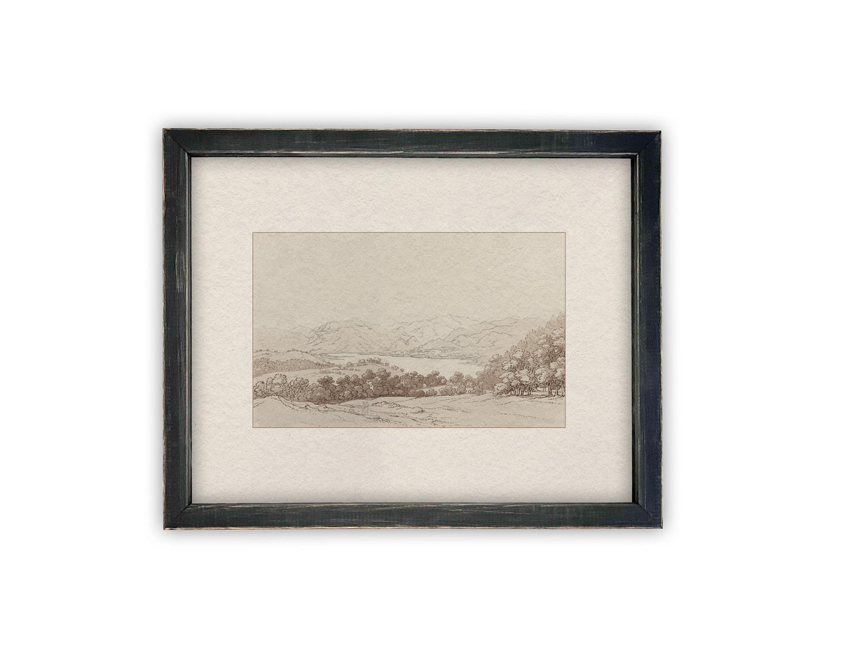 READY to SHIP 24x36 Framed Canvas Print: Country Landscape Art
