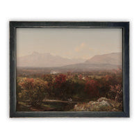 Vintage Framed Canvas Art Autumn Landscape #LAN-112