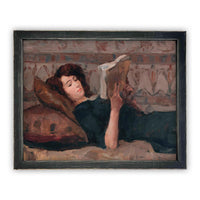Framed Reading Woman Portrait #P-508