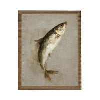 Framed Vintage Fish Print: Lake House or Cabin Art #CAB-107
