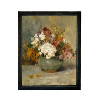 Vintage Floral Still Life Framed Canvas Print #BOT-172