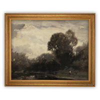 Vintage Framed Canvas Art #LAN-162