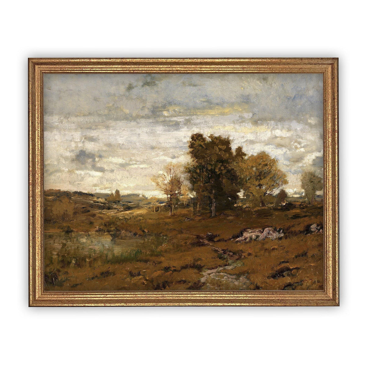 Vintage Framed Canvas Art #LAN-119