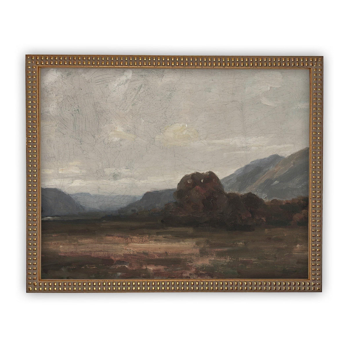 Framed Moody Fall Winter Landscape #LAN-128