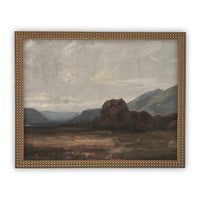 Framed Moody Fall Winter Landscape #LAN-128