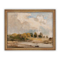 Vintage Framed Canvas Art #LAN-189