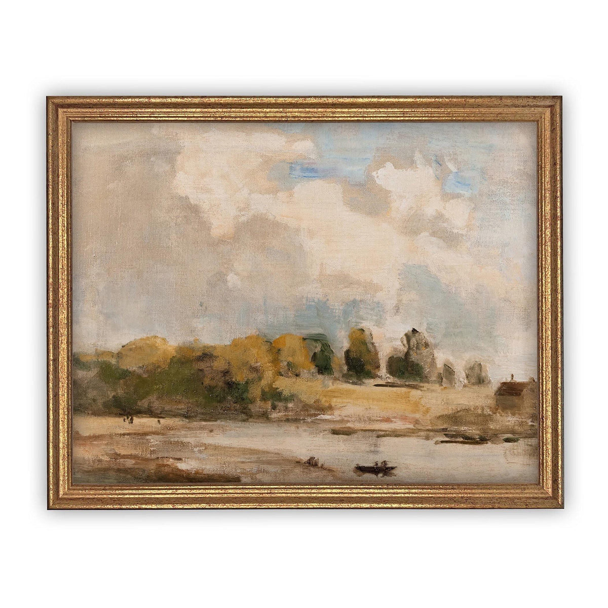 Vintage Framed Canvas Art #LAN-189