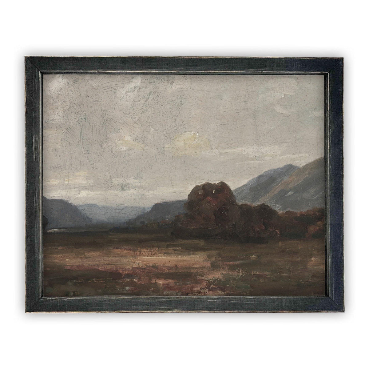 Framed Moody Fall Winter Landscape #LAN-128