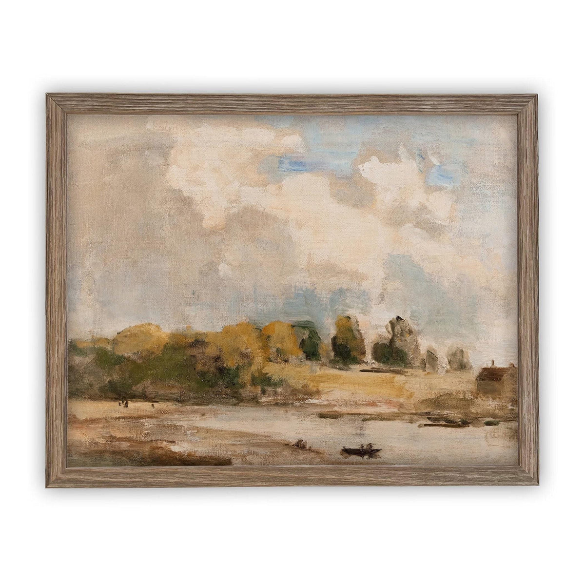 Vintage Framed Canvas Art #LAN-189