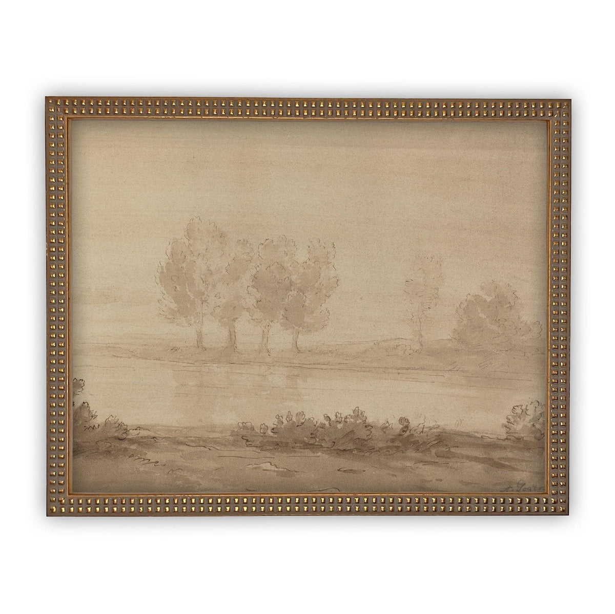 Vintage Framed Canvas Art #LAN-181