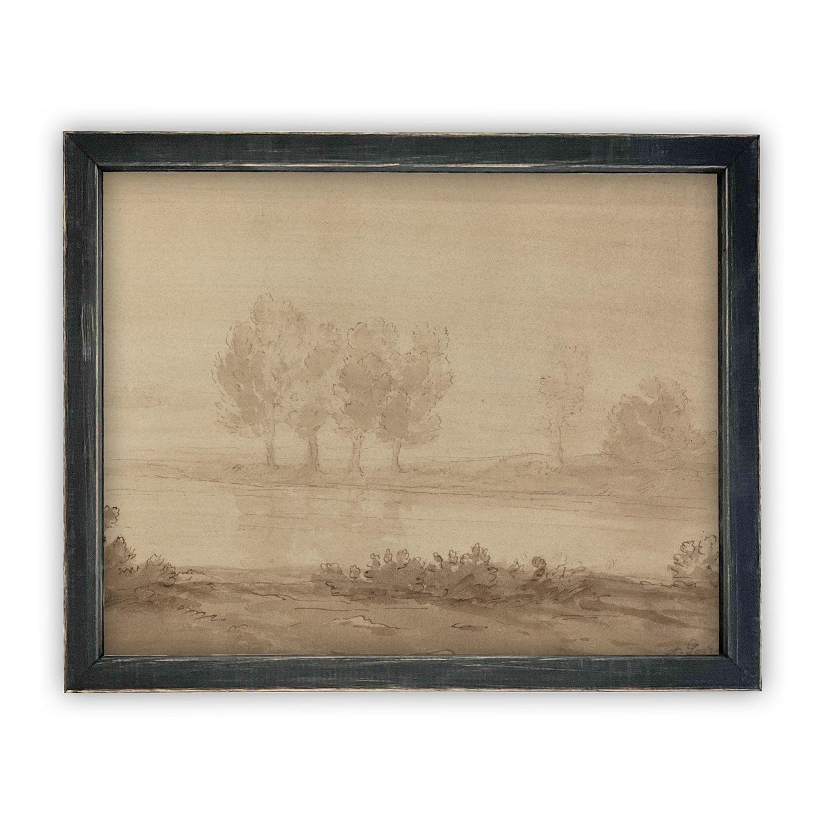 Vintage Framed Canvas Art #LAN-181