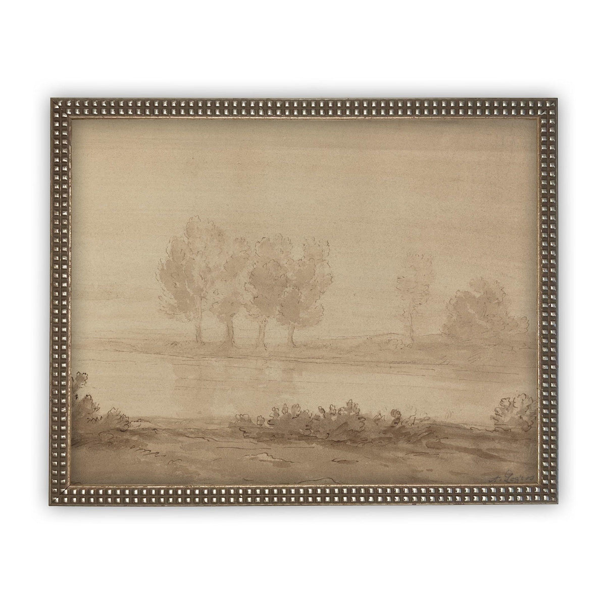 Vintage Framed Canvas Art #LAN-181