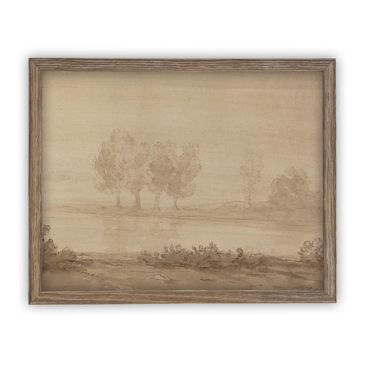 Vintage Framed Canvas Art #LAN-181