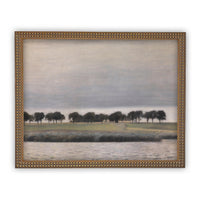 READY to SHIP 11X14 Framed Vintage Canvas Landscape Art Print: Modern Farmhouse Decor