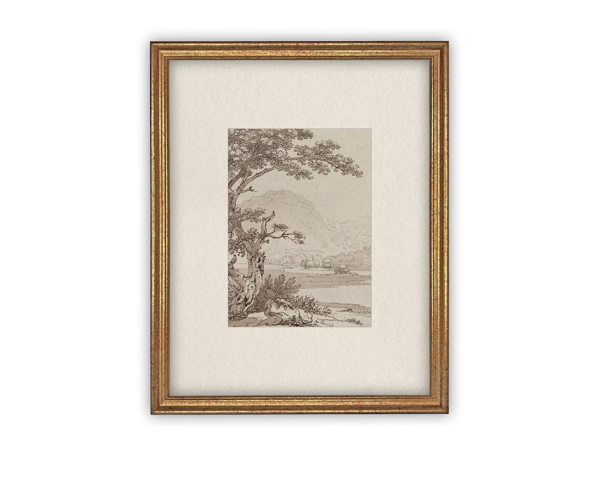Vintage Framed Canvas Art #LAN-245