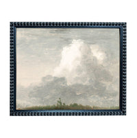 The image is a framed painting depicting a cloudy sky with a large, fluffy cloud in the center.
