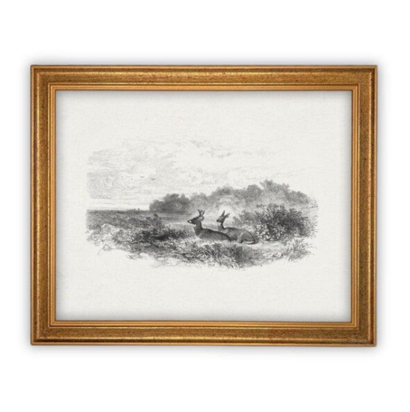 Vintage Framed Canvas Art #LAN-226