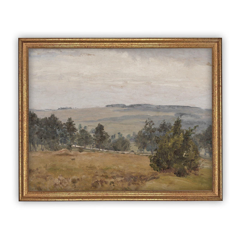 Vintage Framed Canvas Art #LAN-197
