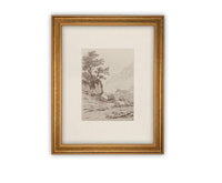 Vintage Framed Canvas Art #LAN-248