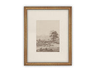 Vintage Framed Canvas Art #LAN-247