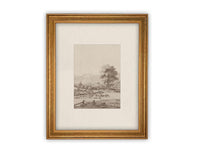 Vintage Framed Canvas Art #LAN-247