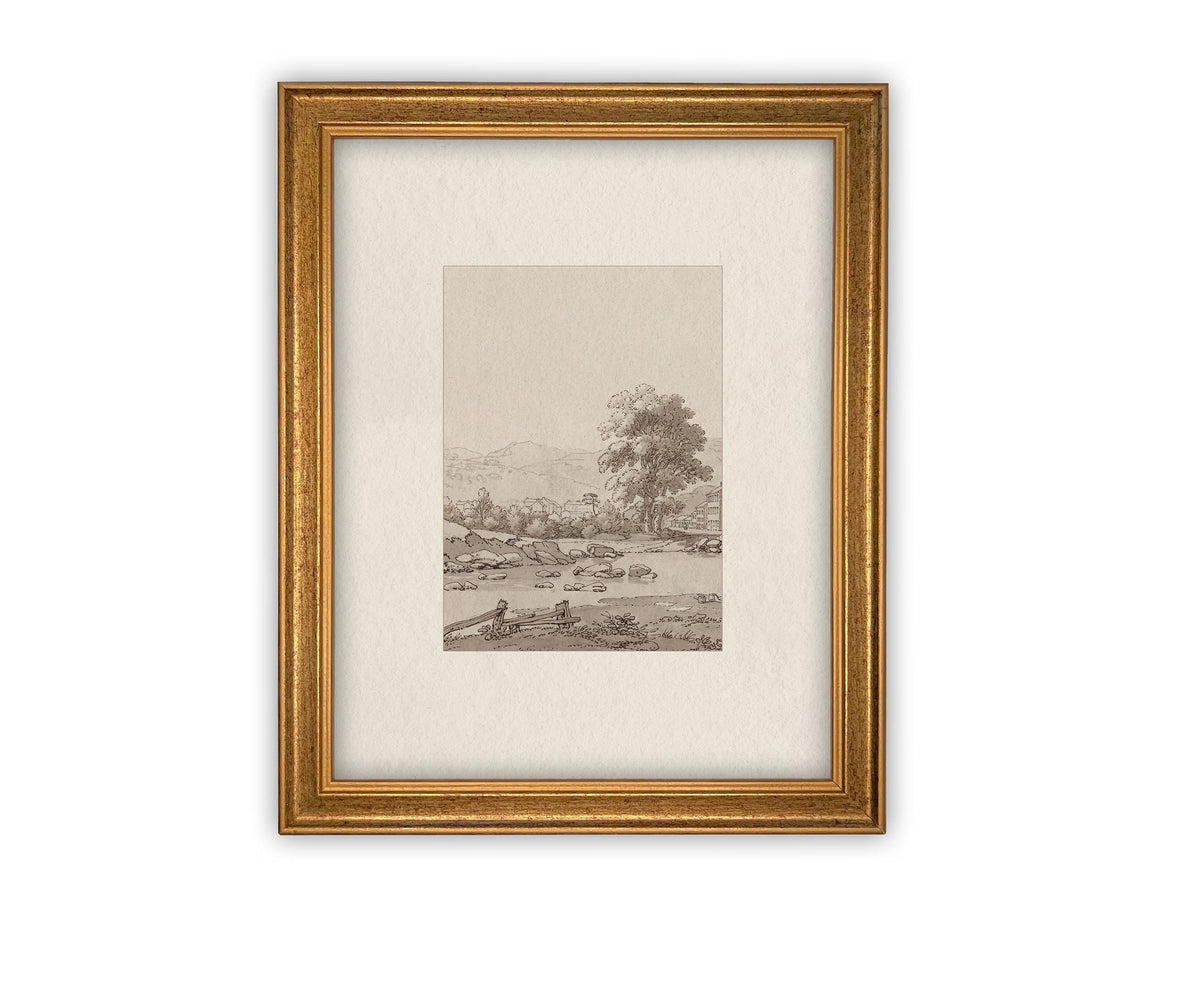 Vintage Framed Canvas Art #LAN-247