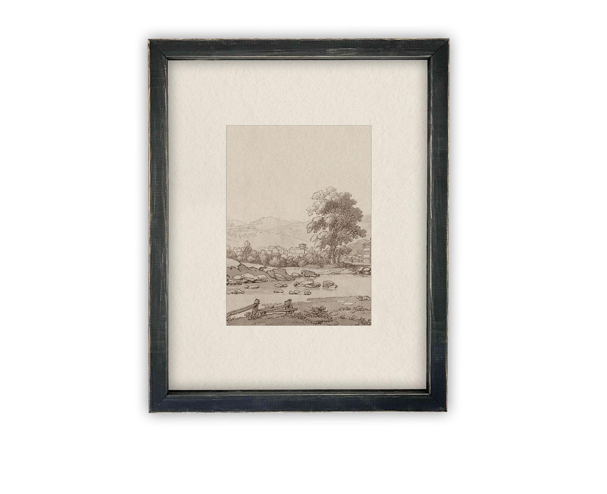 Vintage Framed Canvas Art #LAN-247