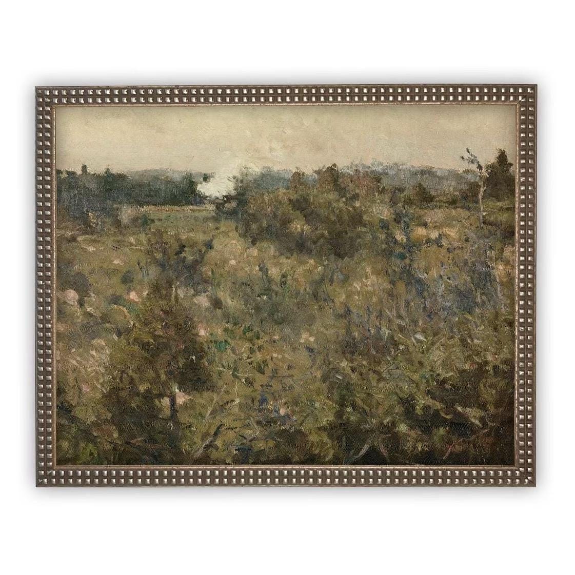 Vintage Framed Canvas Art #LAN-259