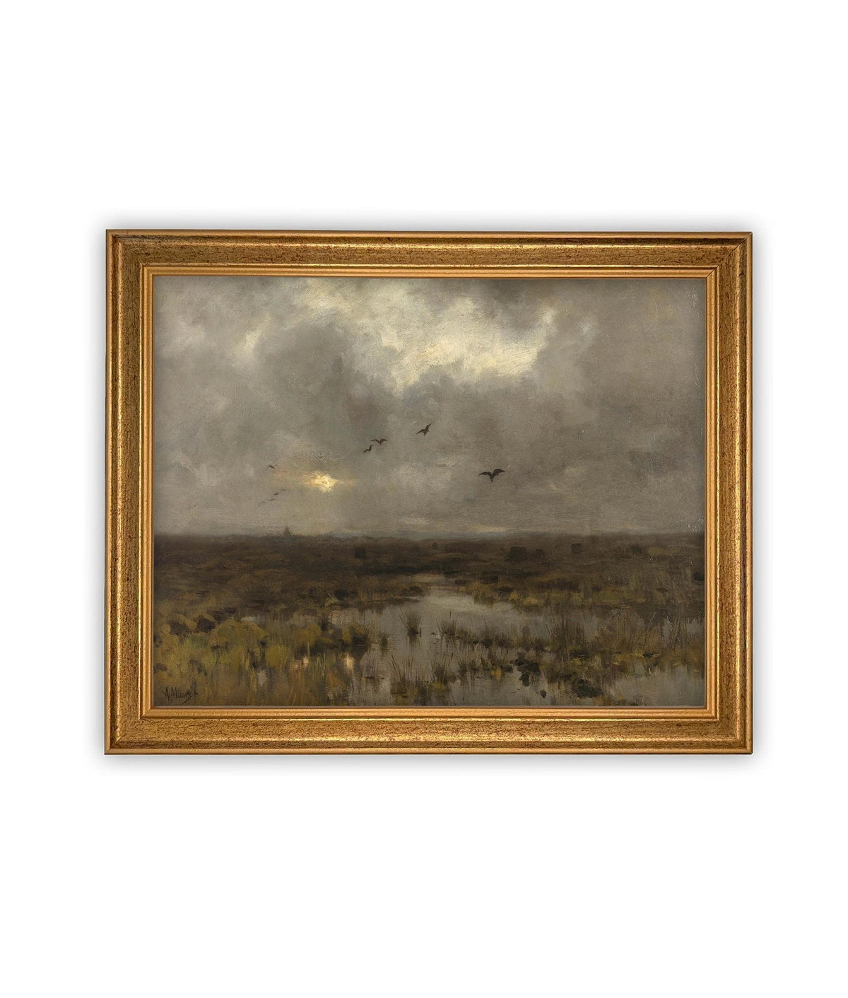 Vintage Framed Canvas Art #LAN-269