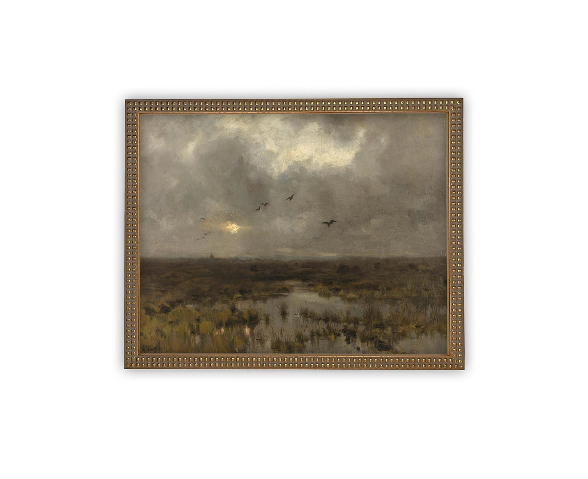 Vintage Framed Canvas Art #LAN-269
